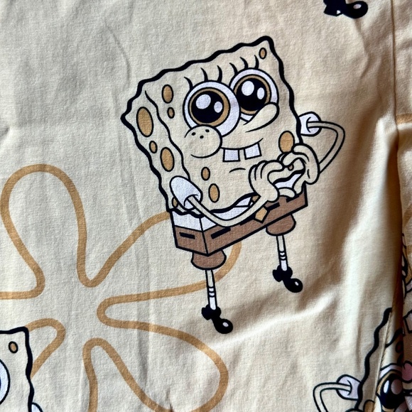 Primark SpongeBob Squarepants Allover Print Yellow Pajama Pants Size XS (2-4) - Picture 4 of 8